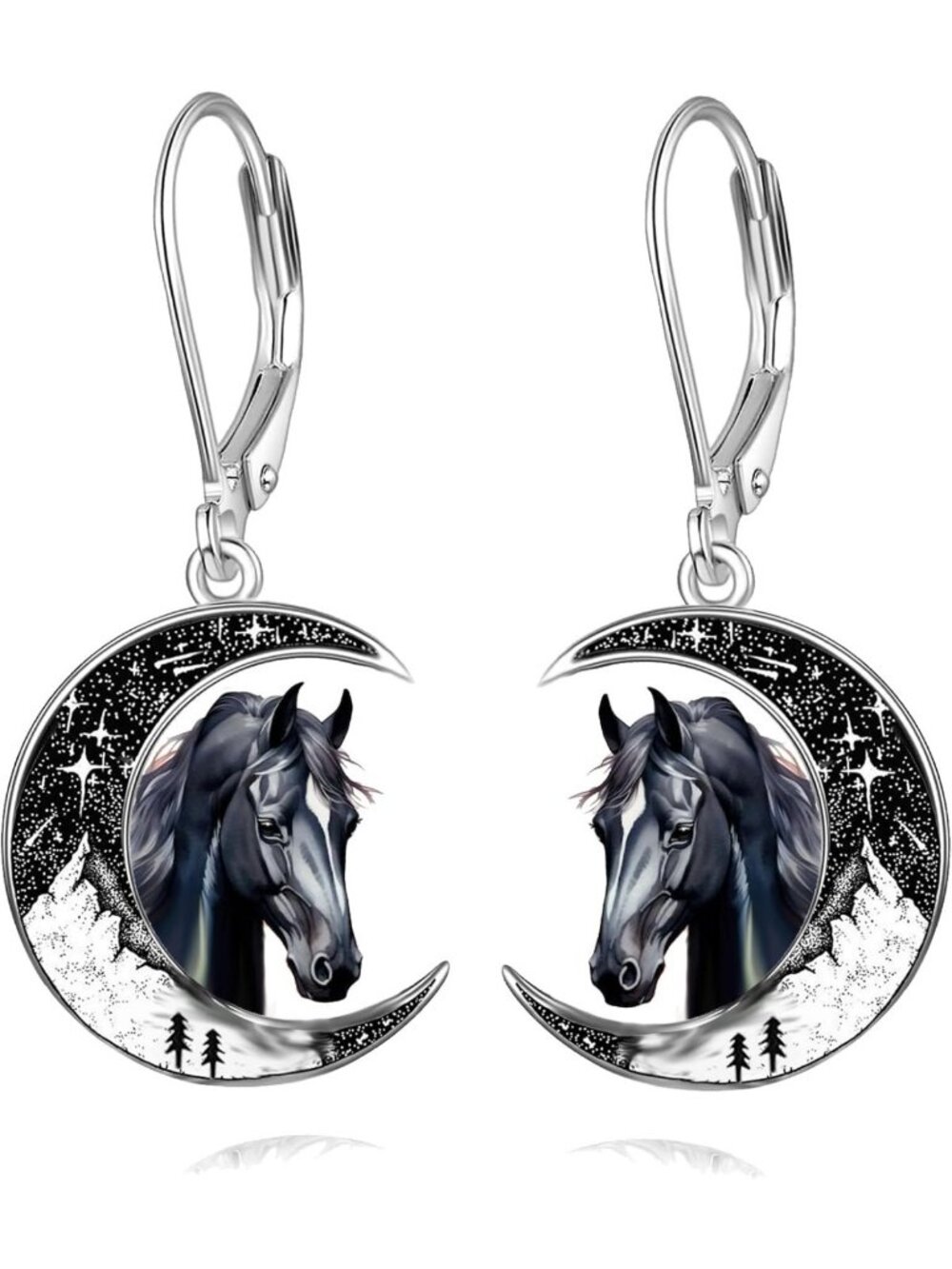 Gothic 925 Sterling Silver Dangle Earrings - Halloween & Holiday Jewelry Gift